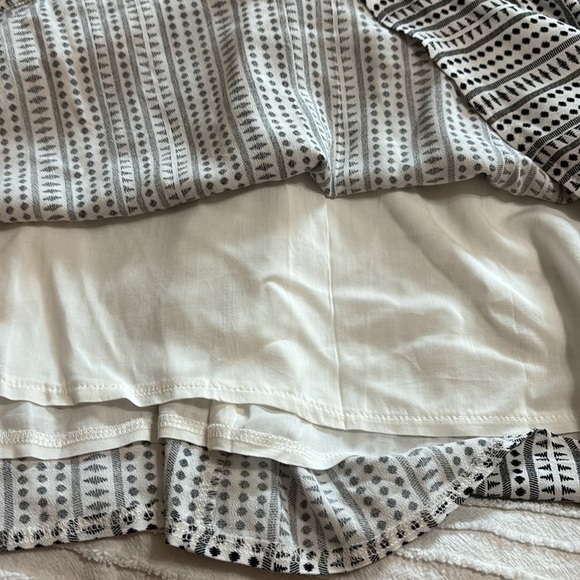 Indikah by Angel Biba  Black/White‎ geometric Dress SzXS Lined Mini NWT Rayon - Picture 7 of 9